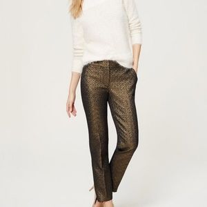 Cute LOFT Petite Jacquard Marisa Fit Ankle pants